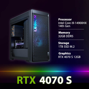 بي سي قيمنق لينوفو ليجون T5 المعالج انتل كور آي 9-14900HX، الرامات 32 جيجابايت، سعة التخزين 1 تيرا بايت M.2 SSD، كرت الشاشة 12 جيجيا سوبر RTX 4070، واي فاي، نظام التشغيل دوس - رمادي