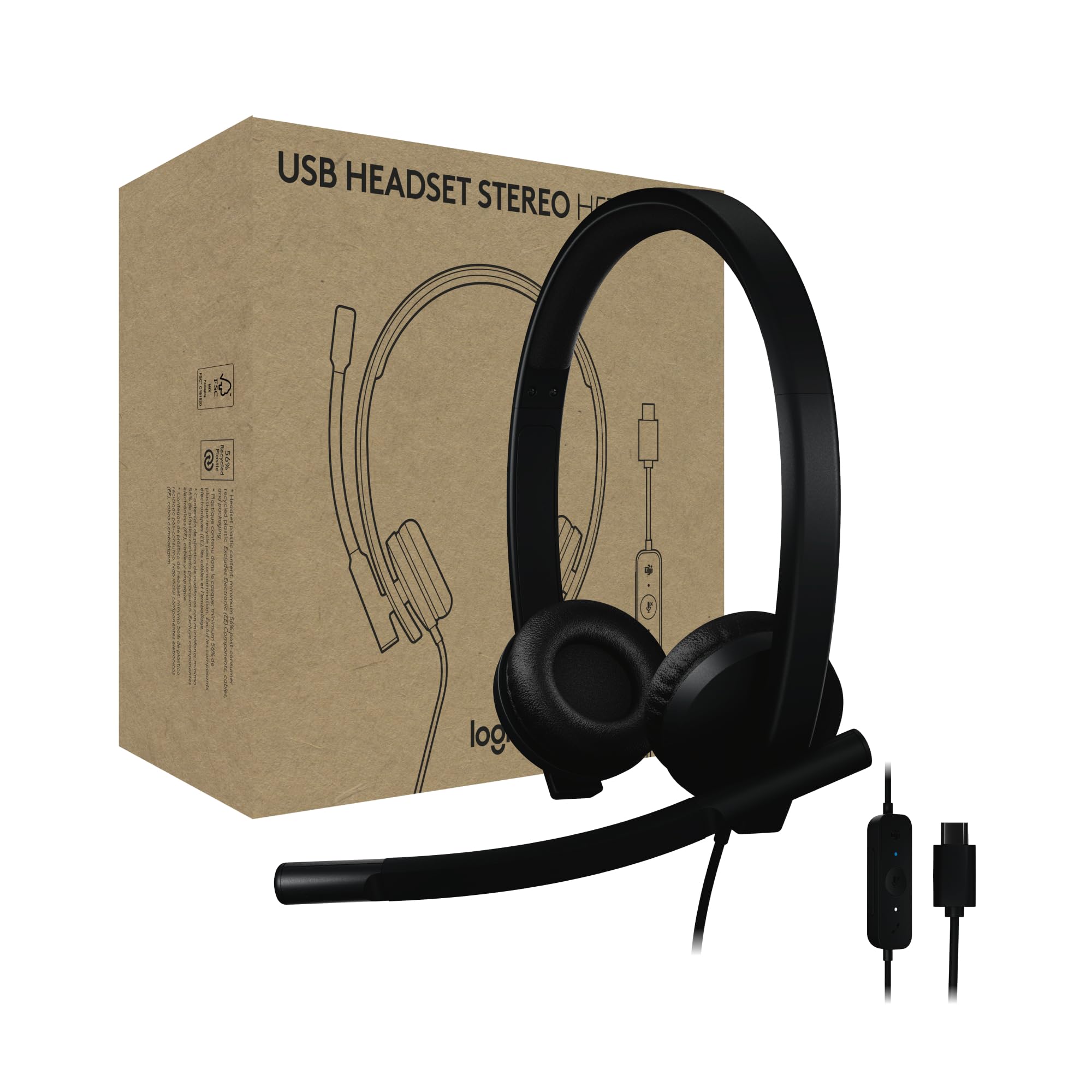 Logitech H570e Stereo Headset USB