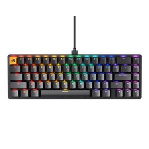 جلورويس GMMK2 Modular لوحة مفاتيح الألعاب الميكانيكية باضاءة خلفية RGB ، فوكس Linear Switches