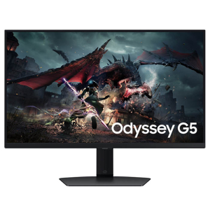 شاشة كمبيوتر الألعاب سامسونج اوديسي جي ‎‎ 5بمقاس 32 بوصه 2k كيو اتش دي 2560x1440، تقنية العرض IPS، معدل التحديث 180 هيرتز، سرعة الاستجابة 1 ملي ثانية، تقنية المزامنة AMD فري سينك - اسود