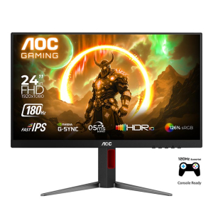 شاشة ألعاب 24G4 AOC مقاس 23.8 بوصة فل اتش دي 1920X1080، اتش دي ار 10، تقنية العرض IPS، معدل التحديث 180، هيرتز سرعة الاستجابة 0.5